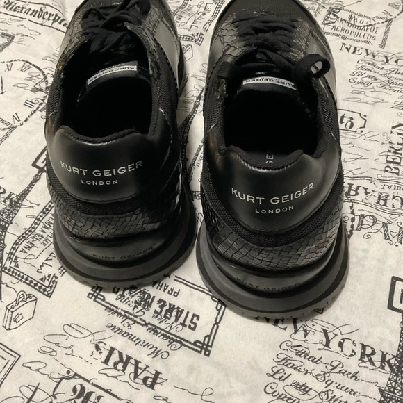 Kurt Geiger Black Minimalist Sneakers - Picture 2 of 8